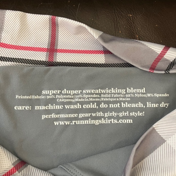 Runningskirts.com Running Skirt/Skort Womens S Grey Plaid With Pockets - Picture 5 of 5